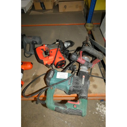 5197 - 5 x various power tools including a Systec SDS drill and a Parkside breaker drill - all items are 24... 