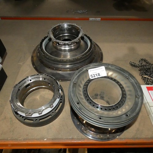 5218 - 7 x various metal items believed to be parts of a jet engine