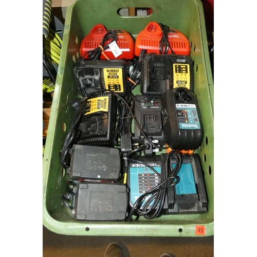 5103 - 1 box containing a quantity of various battery chargers - Details as per the photograph