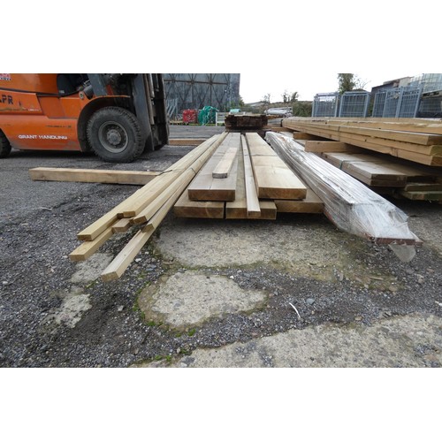 6143 - A quantity of timber to include 20cm x 5cm,, 5cm x 2cm etc, lengths vary up to approx 420cm long - B... 