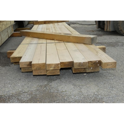 6145 - 14 x lengths of timber comprising of 10cm x 4.5cm, lengths vary up to approx 480cm long - Bottom sta... 