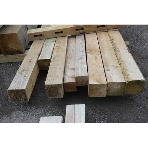 6149 - 8 x wooden posts comprising of mostly approx 10cm x 10cm x 300cm - Bottom stack