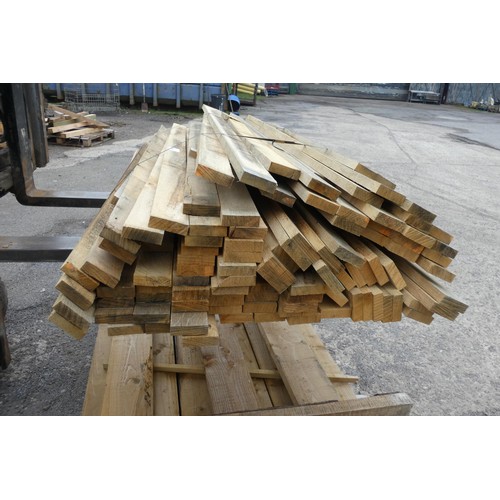 6164 - A quantity of timber comprising of 7.5cm x 2.5cm, lengths vary up to approx 160cm long - Top stack