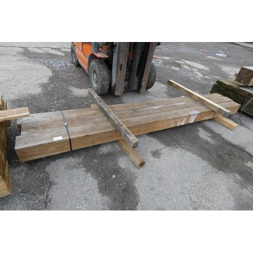 6167 - 3 x wooden posts comprising of 15cm x 15cm x 300cm long - Bottom stack