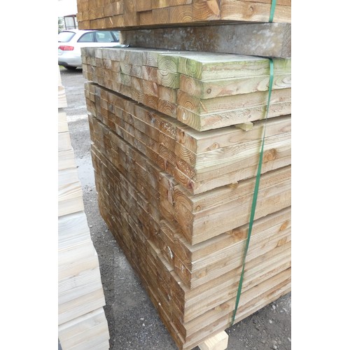 6176 - 264 x lengths of timber each measuring approx 10cm x 3.8cm x 170cm long -  Bottom stack