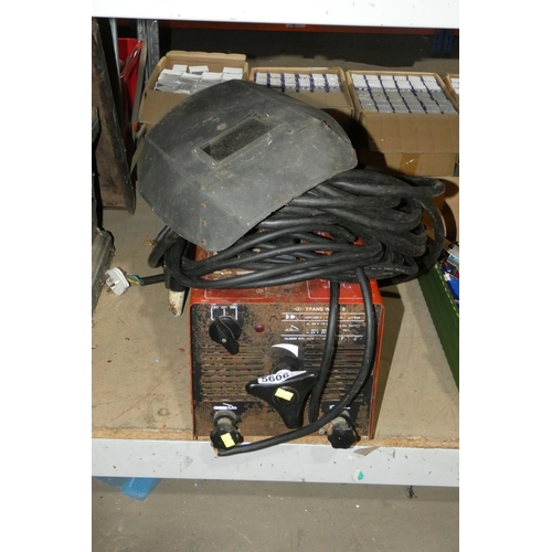 5606 - 1 x Trans Weld 8 welder 240v with leads and a welding mask