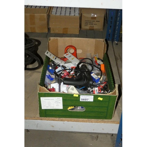 5607 - 1 box containing a quantity of various items including sockets, drill bits, 1 x SFD drill 240v, a nu... 