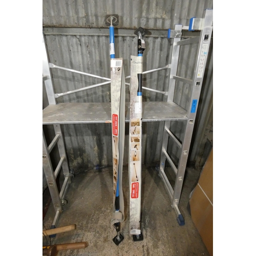 5681 - 2 x Powerfix telescopic construction supports operational length 160-290cm