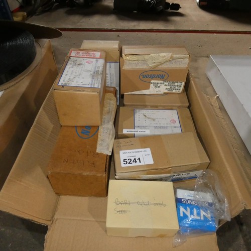 5241 - 1 box containing a quantity of various items including Nordson spares, a solenoid valve, 2 x NTN bea... 