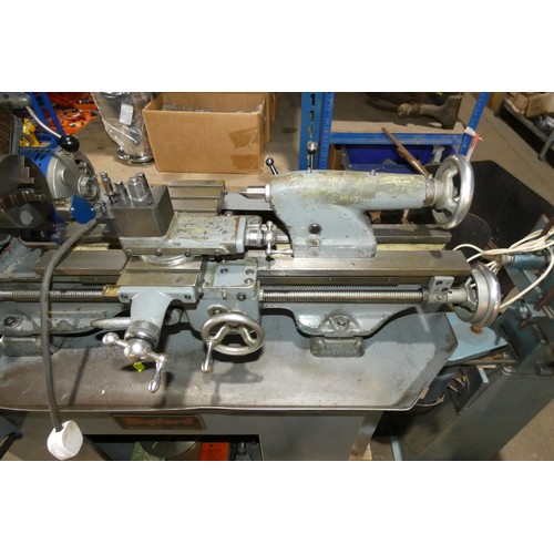 5447 - 1 x Myford Super 7 metal turning lathe no. SK60992, 240v, bed length approx 64cm supplied on a Myfor... 