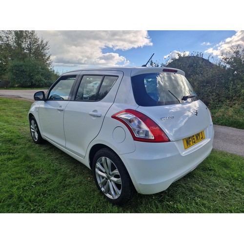 1 - Suzuki swift 1.2 SZ3 5dr Hatchback, White, Reg No MF15 MYJ, 1st reg: 03/03/2015, 5 speed manual petr... 