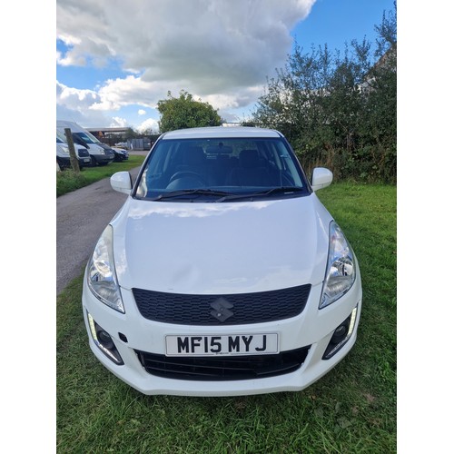 1 - Suzuki swift 1.2 SZ3 5dr Hatchback, White, Reg No MF15 MYJ, 1st reg: 03/03/2015, 5 speed manual petr... 