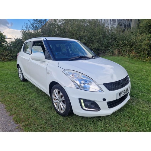 1 - Suzuki swift 1.2 SZ3 5dr Hatchback, White, Reg No MF15 MYJ, 1st reg: 03/03/2015, 5 speed manual petr... 