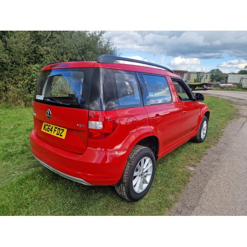 2 - Skoda Yeti  Diesel estate 2.0 Tdi CR 5dr. Red, Reg No: WG64 FDZ, 1st Reg 13/11/2014, 5 spd manual di... 