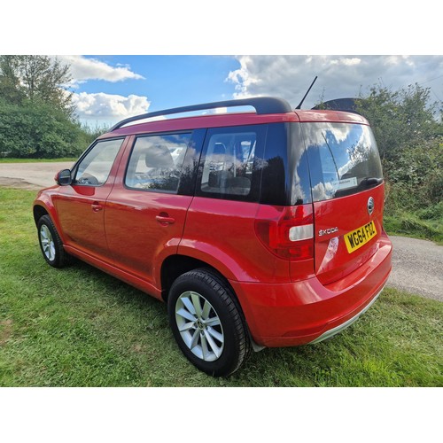 2 - Skoda Yeti  Diesel estate 2.0 Tdi CR 5dr. Red, Reg No: WG64 FDZ, 1st Reg 13/11/2014, 5 spd manual di... 