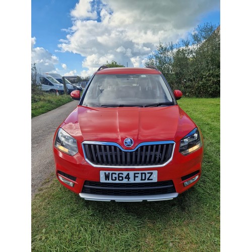 2 - Skoda Yeti  Diesel estate 2.0 Tdi CR 5dr. Red, Reg No: WG64 FDZ, 1st Reg 13/11/2014, 5 spd manual di... 