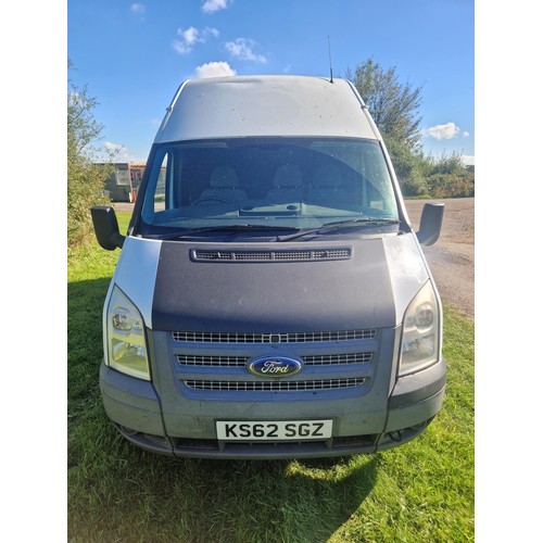 5 - Ford Transit 100 T350 RWD 100PS Euro 5 TDCi LWB High Roof Panel van, White & sign written, Reg : KS6... 