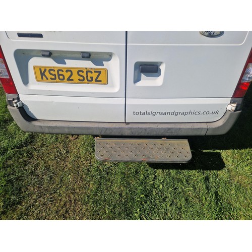 5 - Ford Transit 100 T350 RWD 100PS Euro 5 TDCi LWB High Roof Panel van, White & sign written, Reg : KS6... 