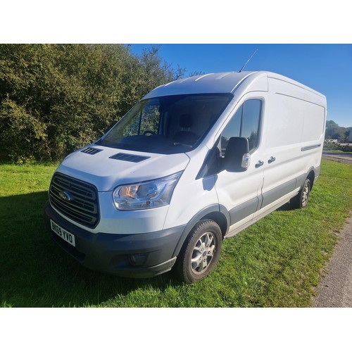 6 - Ford Transit 350 L3 RWD 2.0 TDCi 130PS H2 Panel van LWB, Semi High Roof, White, Reg : BK69 YVO, 18/0... 