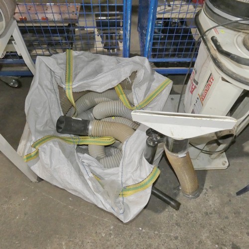 5306 - A dumpy bag containing a quantity of flexible dust extraction hoses and 1 x dust attachment to suit ... 