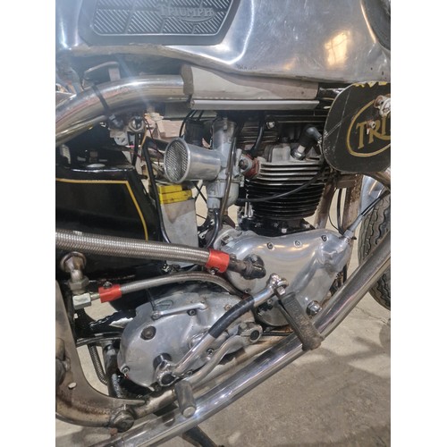 10 - A rare Triton 650 motorcycle or a Triumph T120R/Norton Special, built in the 1960s from a Norton man... 