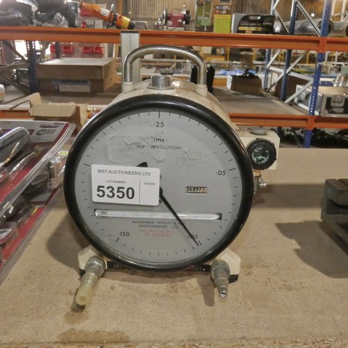 5350 - 1 x vintage Alexander Wright flow dial gauge