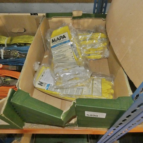 5490 - 1 box containing a quantity of Mapa Professional rubber gloves