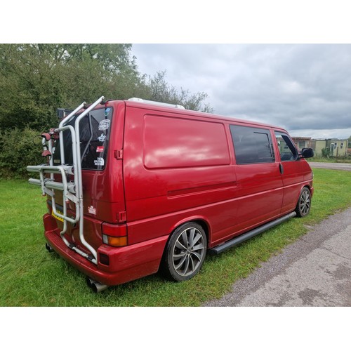 8 - VW Transporter TDi LWB camper van Red.  Reg: RY03 PFE, 1st reg 06/08/2003, 5spd manual diesel 2461cc... 