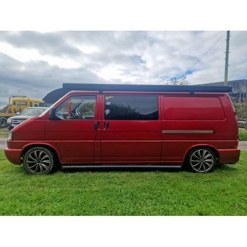 8 - VW Transporter TDi LWB camper van Red.  Reg: RY03 PFE, 1st reg 06/08/2003, 5spd manual diesel 2461cc... 