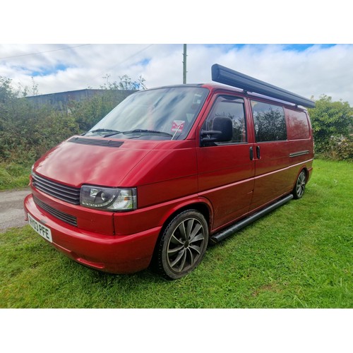 8 - VW Transporter TDi LWB camper van Red.  Reg: RY03 PFE, 1st reg 06/08/2003, 5spd manual diesel 2461cc... 