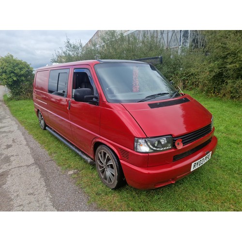 8 - VW Transporter TDi LWB camper van Red.  Reg: RY03 PFE, 1st reg 06/08/2003, 5spd manual diesel 2461cc... 