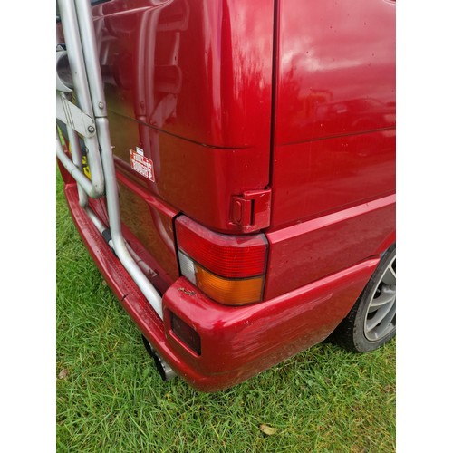 8 - VW Transporter TDi LWB camper van Red.  Reg: RY03 PFE, 1st reg 06/08/2003, 5spd manual diesel 2461cc... 