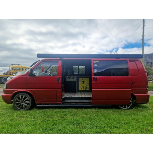 8 - VW Transporter TDi LWB camper van Red.  Reg: RY03 PFE, 1st reg 06/08/2003, 5spd manual diesel 2461cc... 