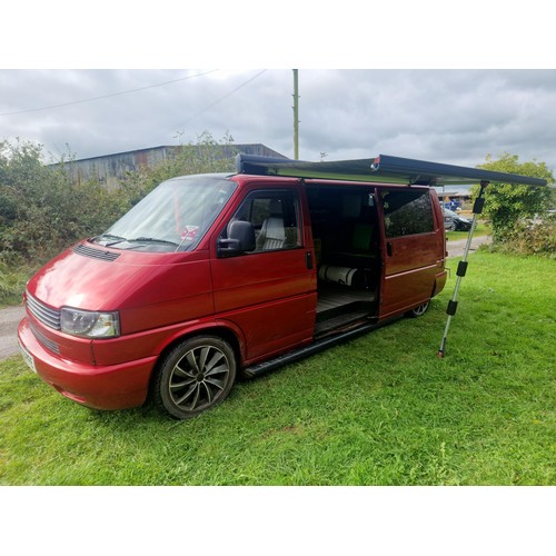 8 - VW Transporter TDi LWB camper van Red.  Reg: RY03 PFE, 1st reg 06/08/2003, 5spd manual diesel 2461cc... 