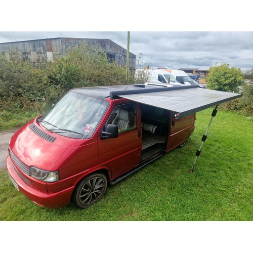 8 - VW Transporter TDi LWB camper van Red.  Reg: RY03 PFE, 1st reg 06/08/2003, 5spd manual diesel 2461cc... 