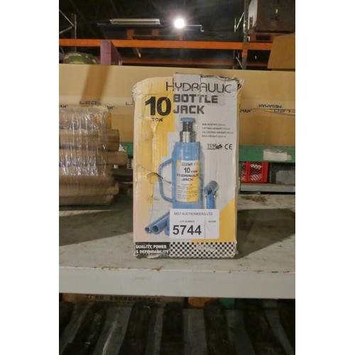 5744 - 1 x hydraulic bottle jack - 10 ton