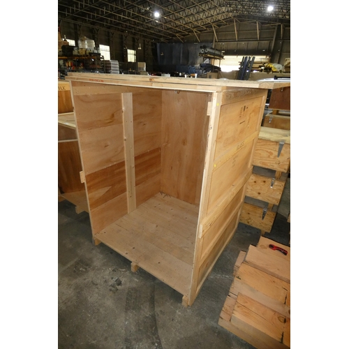 5804 - 1 x wooden crate approx 123 x 132 x 180cm high