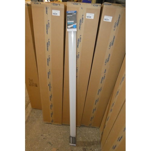 5830 - 1 box containing 12 x Megaman Malo LED batten lights 3000k / 240v / 1500mm long