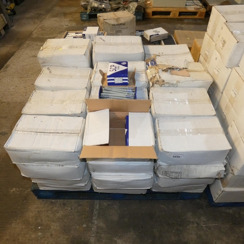 5859 - 1 pallet containing a large quantity of SCP frame fixings. Not practical to list in detail so please... 