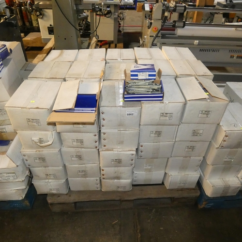 5862 - 1 pallet containing a large quantity of SCP frame fixings. Not practical to list in detail so please... 