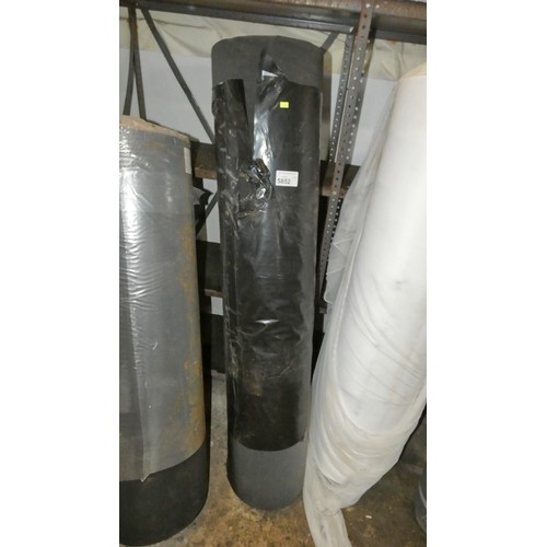 5852 - 1 x roll of black material - exact use unknown. Could possibly be used as a weed membrane. Roll is a... 