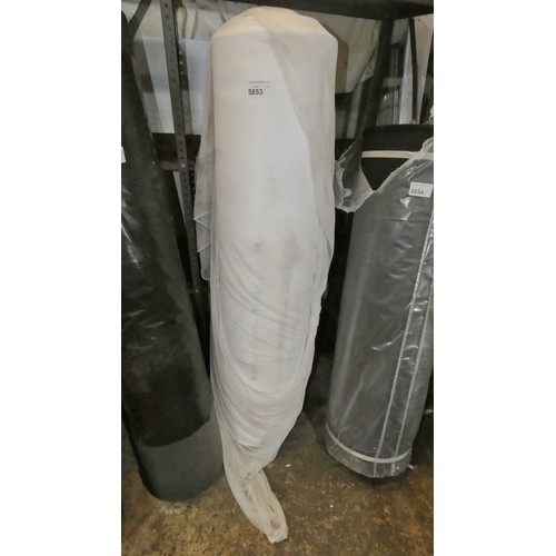 5853 - 1 x part roll of white netting type fabric. Roll is approx 140cm wide and length is unknown