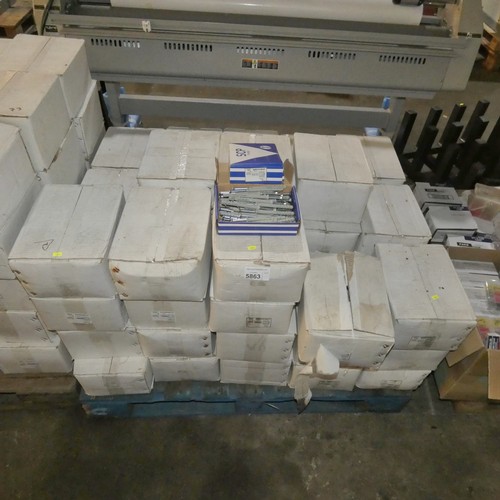 5863 - 1 pallet containing a large quantity of SCP frame fixings. Not practical to list in detail so please... 