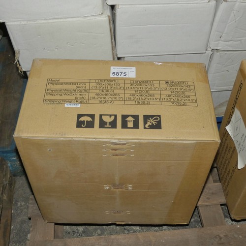 5875 - 1 x unused solar PV inverter by Sunny Roo, type SR3000TLI 3kw. Grid tied, 230V~50HZ, 13A, UK G83 typ... 