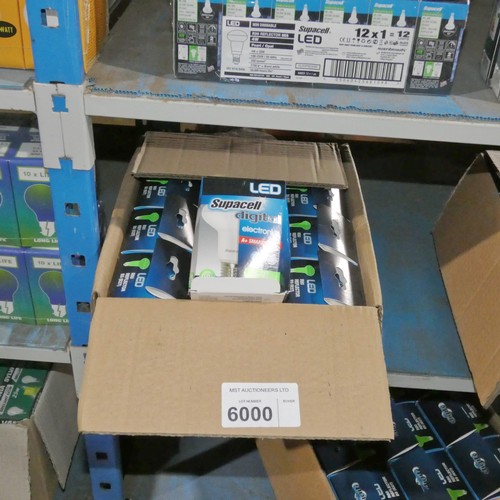 6000 - 12 x Supacell LED R80 E27 light bulbs