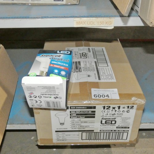 6004 - 12 x Supacell LED R80 E27 light bulbs