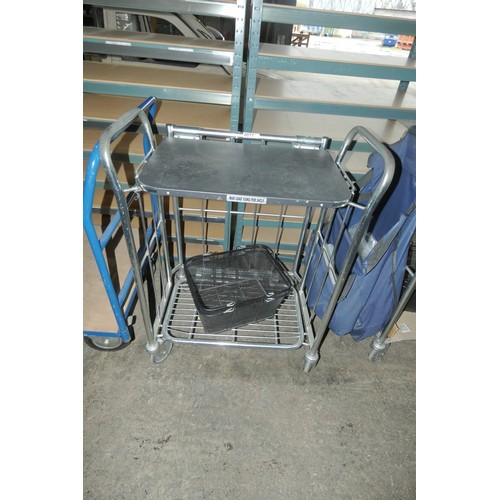 6017 - 1 x cleaners / pickers type trolley and 2 x small baskets