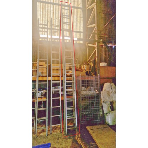 6050 - 3 x various non matching aluminum ladders