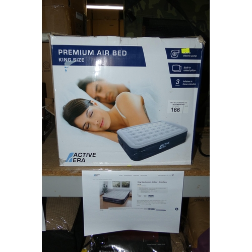 166 - 1 x Active Era king size premium air bed RRP £64