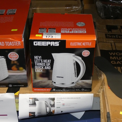 173 - 1 x Geepas electric kettle RRP £37